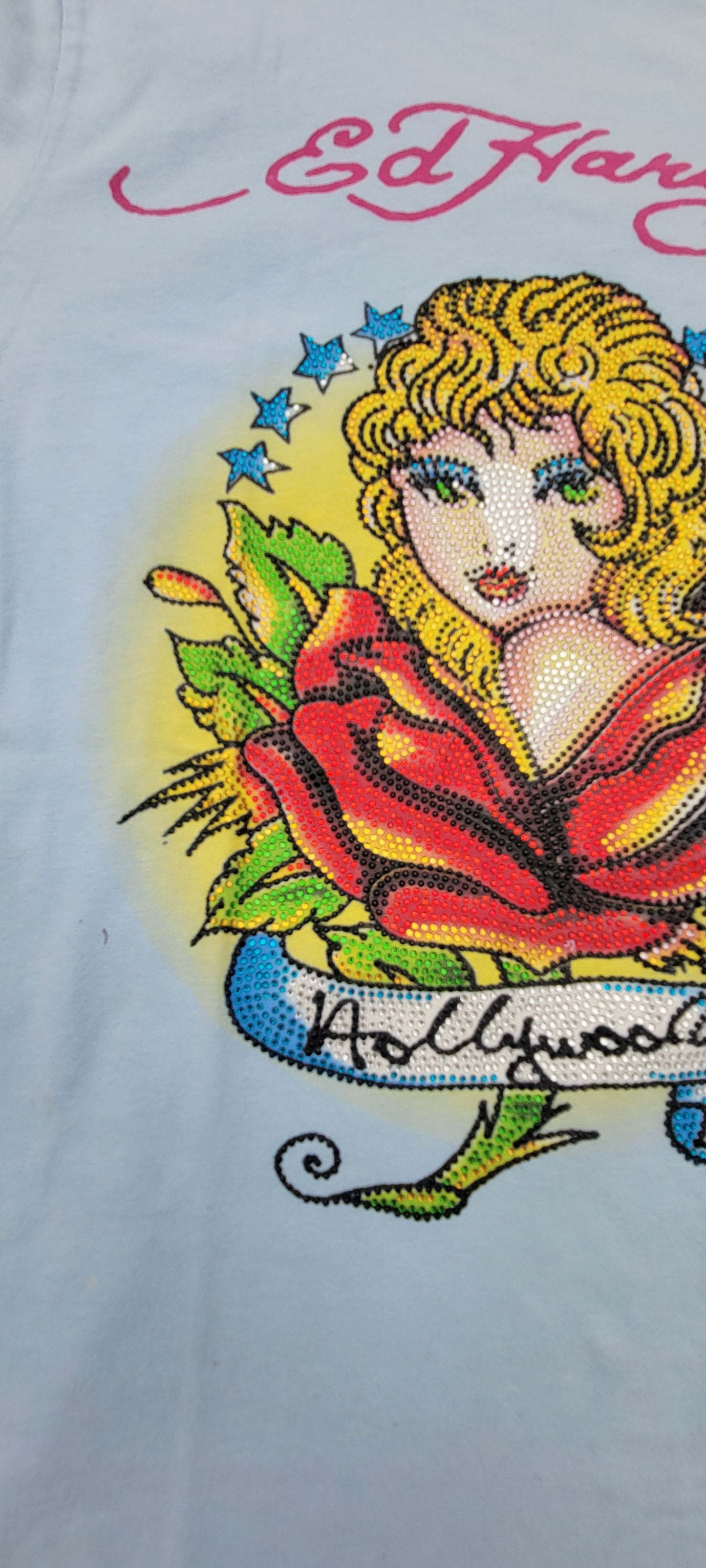 Playera Bedazzeled Ed Hardy by Christian Audigier Mujer
