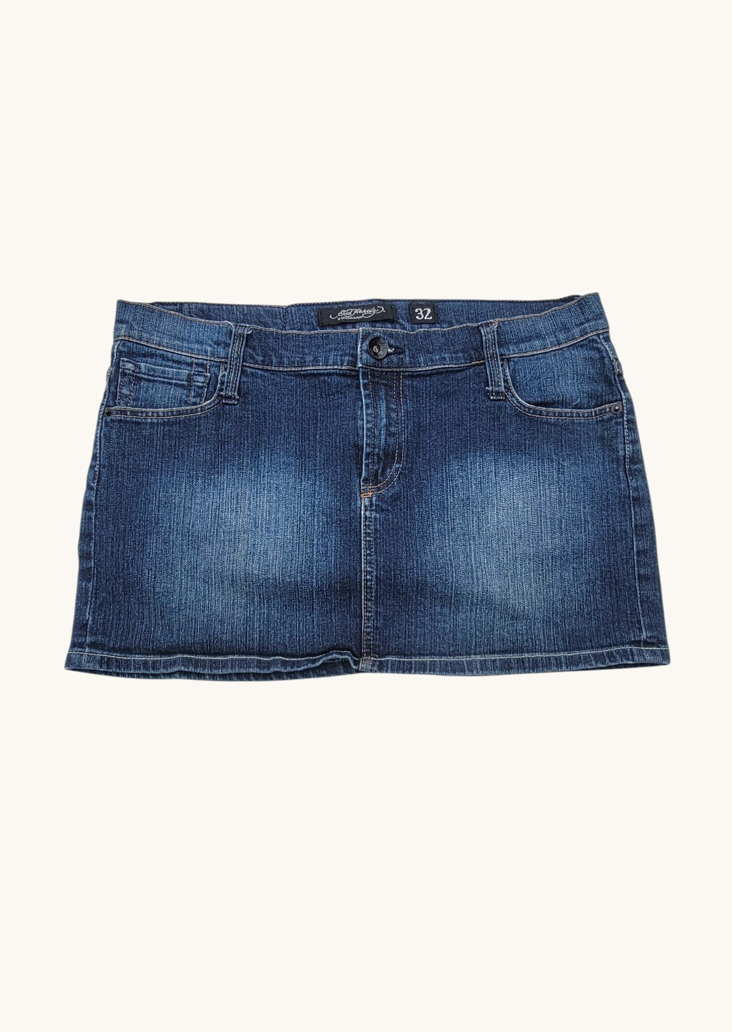 Mini Falda Bedazzeled Denim  Ed Hardy by Christian Audigier