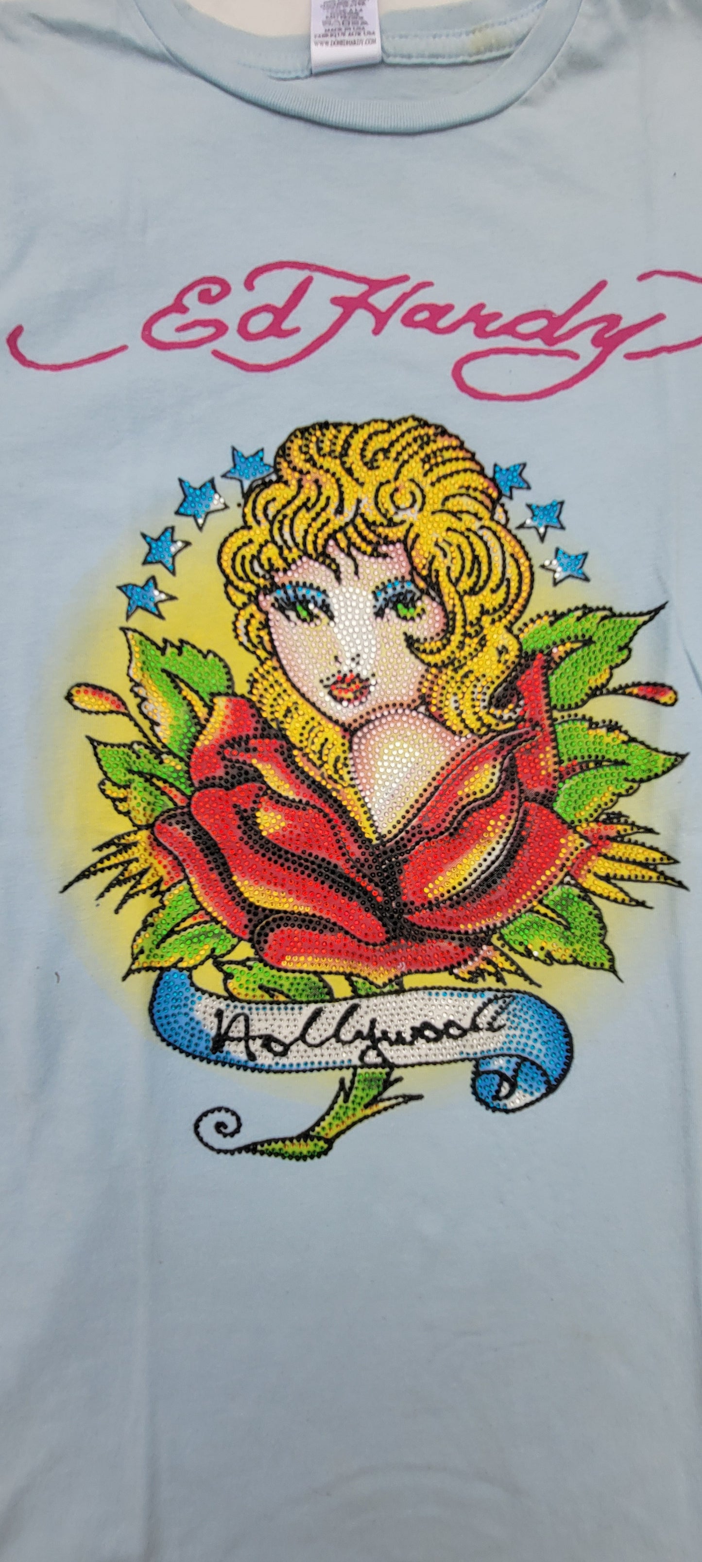 Playera Bedazzeled Ed Hardy by Christian Audigier Mujer
