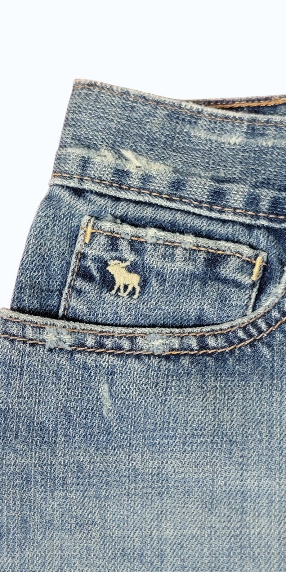 Abercrombie & Fitch Denim MiniSkirt Jrs Y2K Vintage super low rise