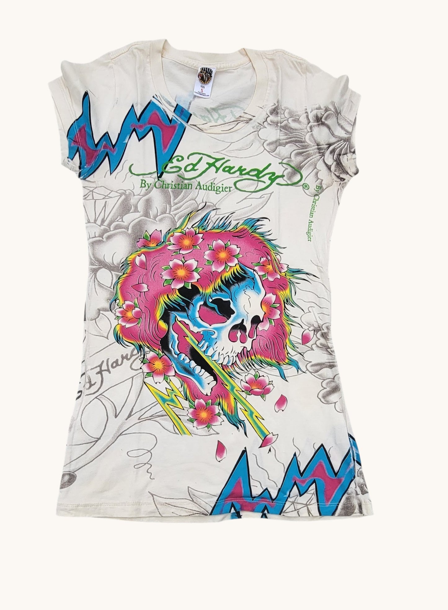 Playera Y2K Metalizada Brillante Ed Hardy