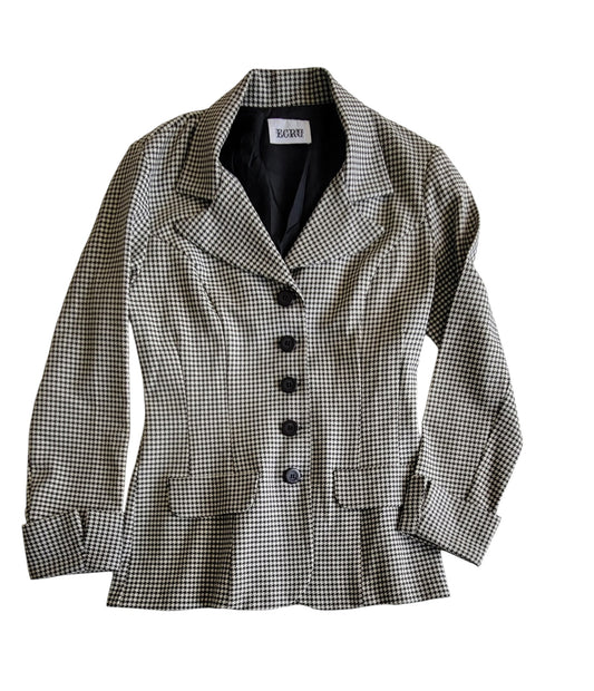 Blazer ECRU Checker Pattern