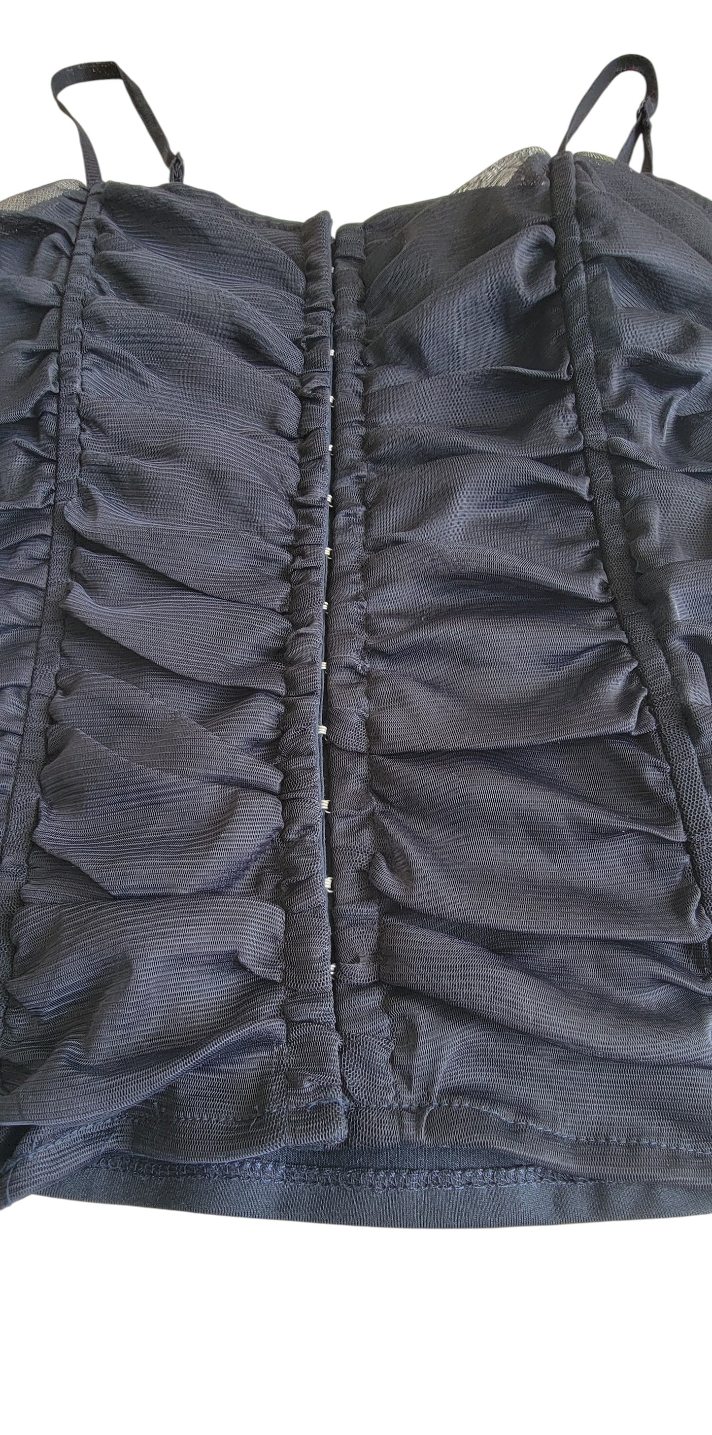 Top Tipo Corset Azul Media Noche vintage 90s
