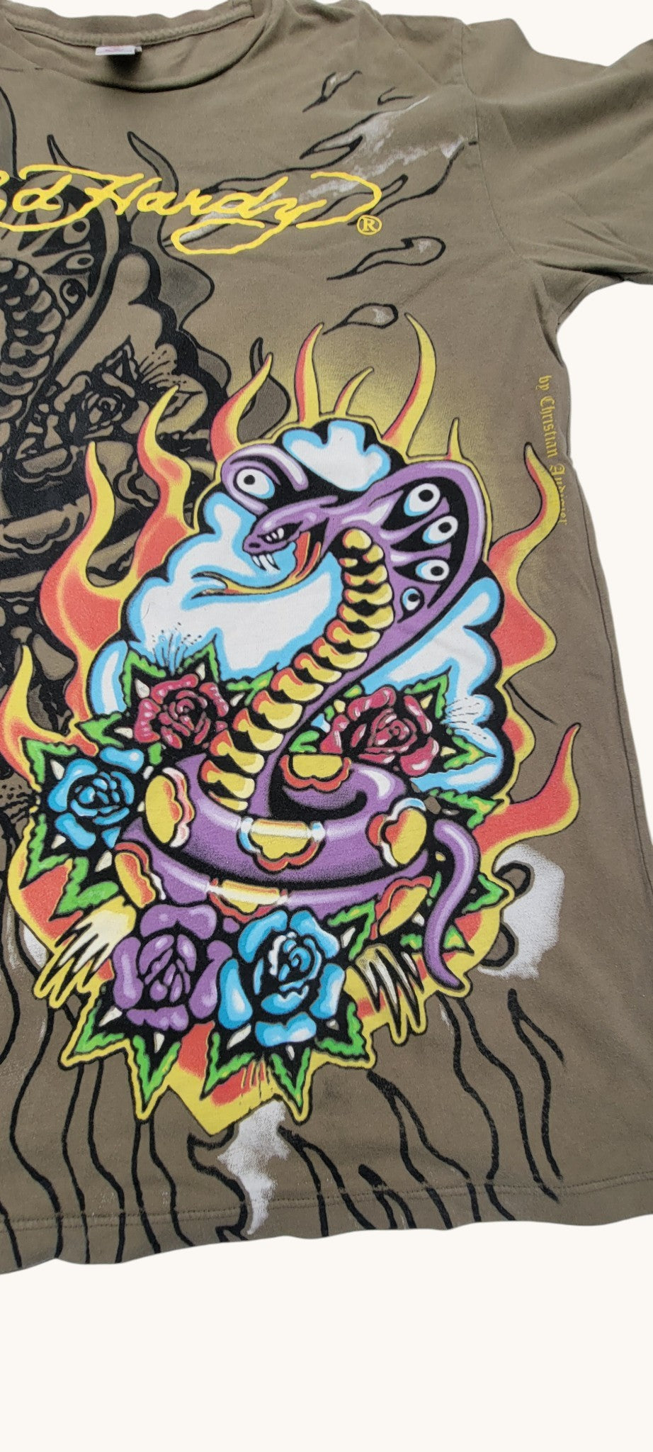 Playera Y2K Ed Hardy by Christian Audigier Serpiente