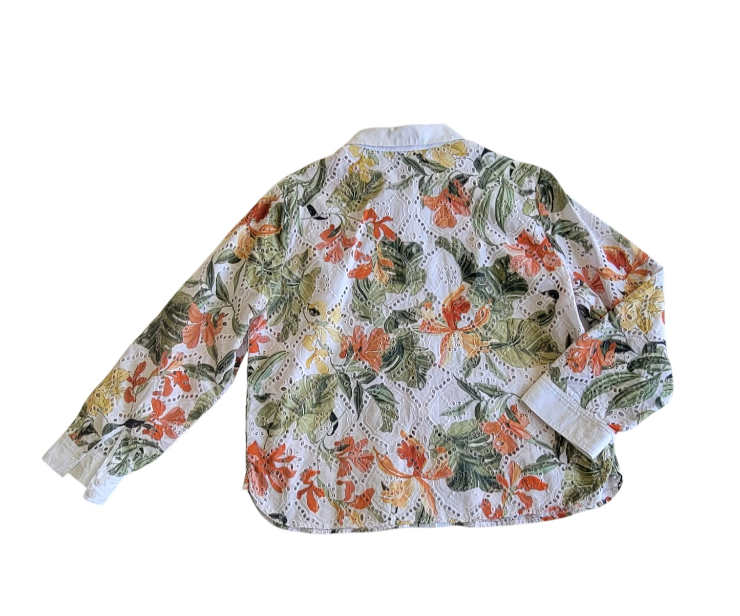 Chico´s Blusa Floral 100% Algodón