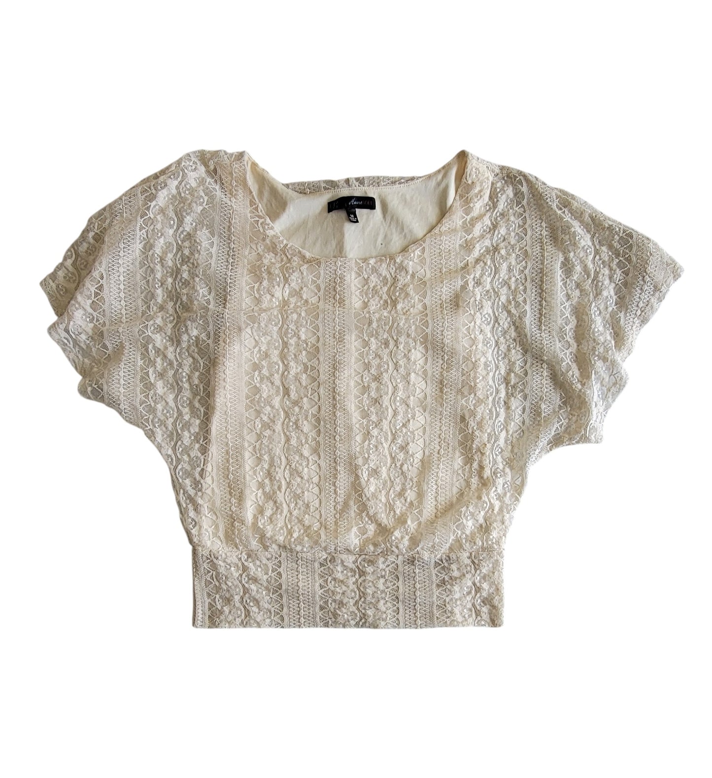 Blusa Corte Dolman Encaje Encaje Kinono