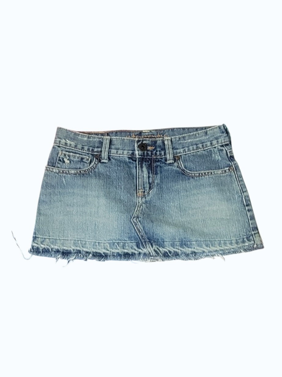 Abercrombie & Fitch Denim MiniSkirt Jrs Y2K Vintage super low rise