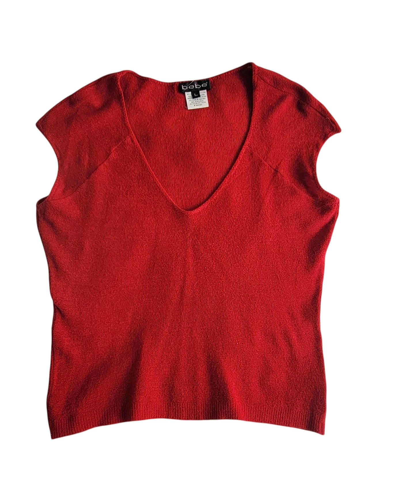 Top Bebe Stretch rojo corto Chaleco