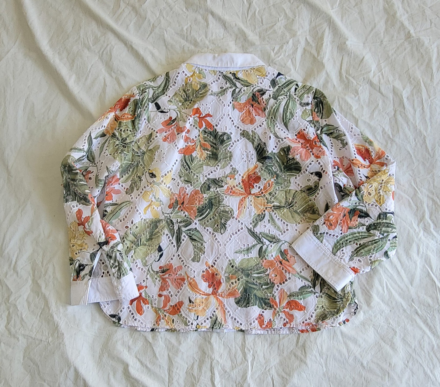 Chico´s Blusa Floral 100% Algodón