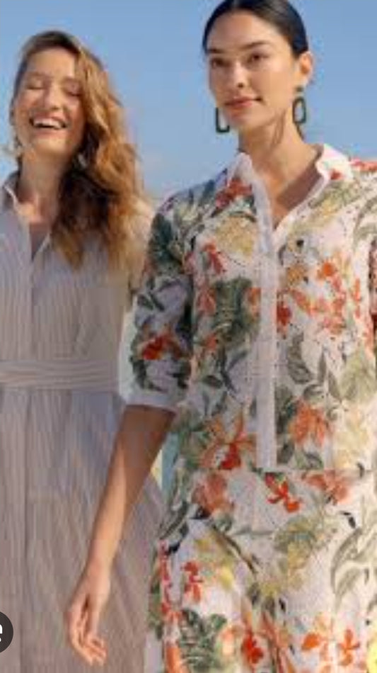 Chico´s Blusa Floral 100% Algodón