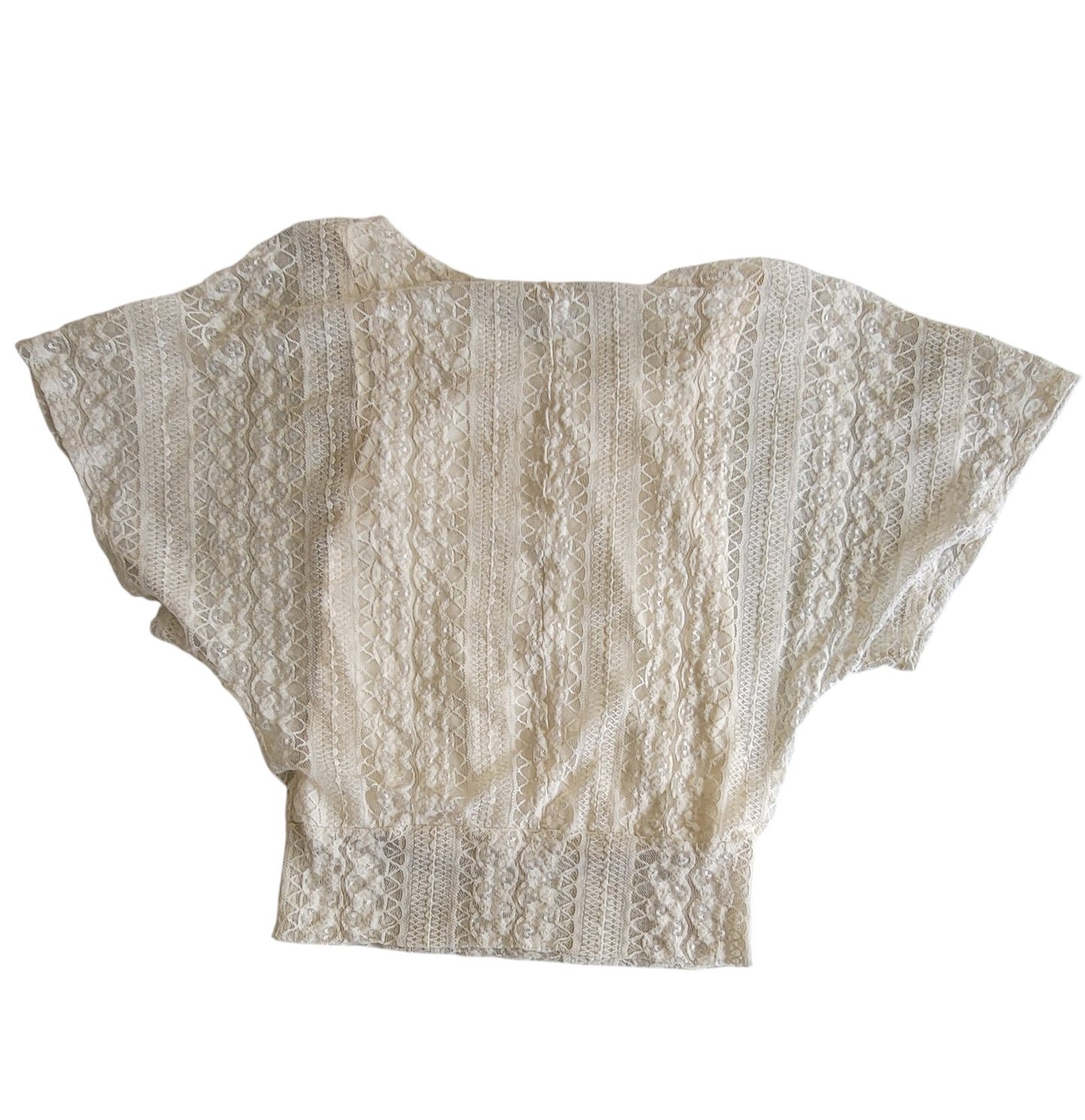Blusa Corte Dolman Encaje Encaje Kinono