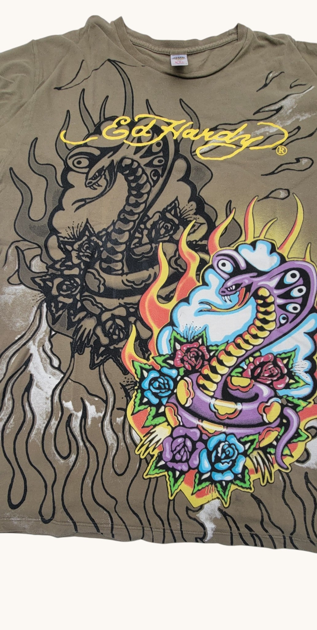 Playera Y2K Ed Hardy by Christian Audigier Serpiente