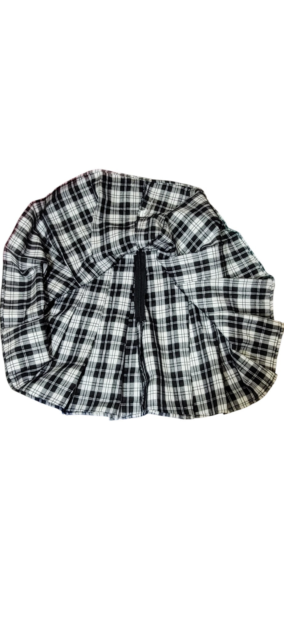 Falda Tableada Tartan Grunge blanco con Negro escosesa tipo