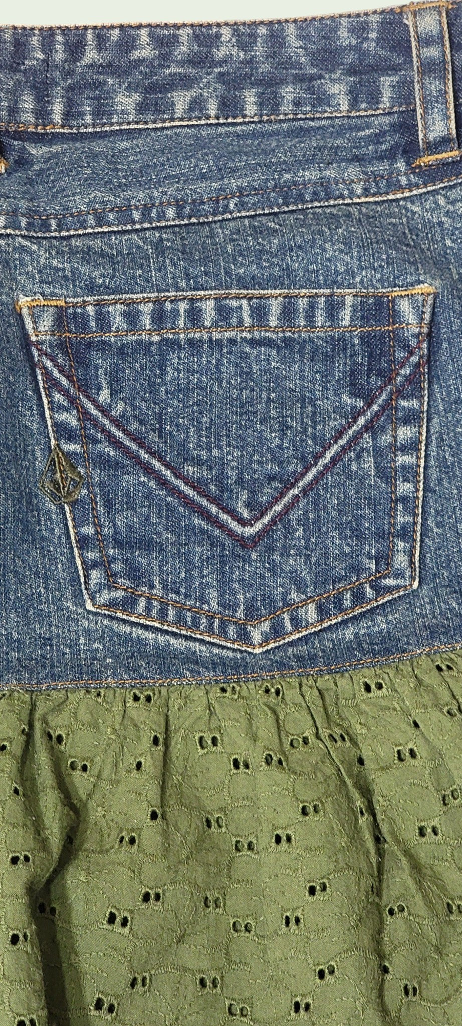 Volcom Vintage Fairy Grunge Denim falda Y2K
