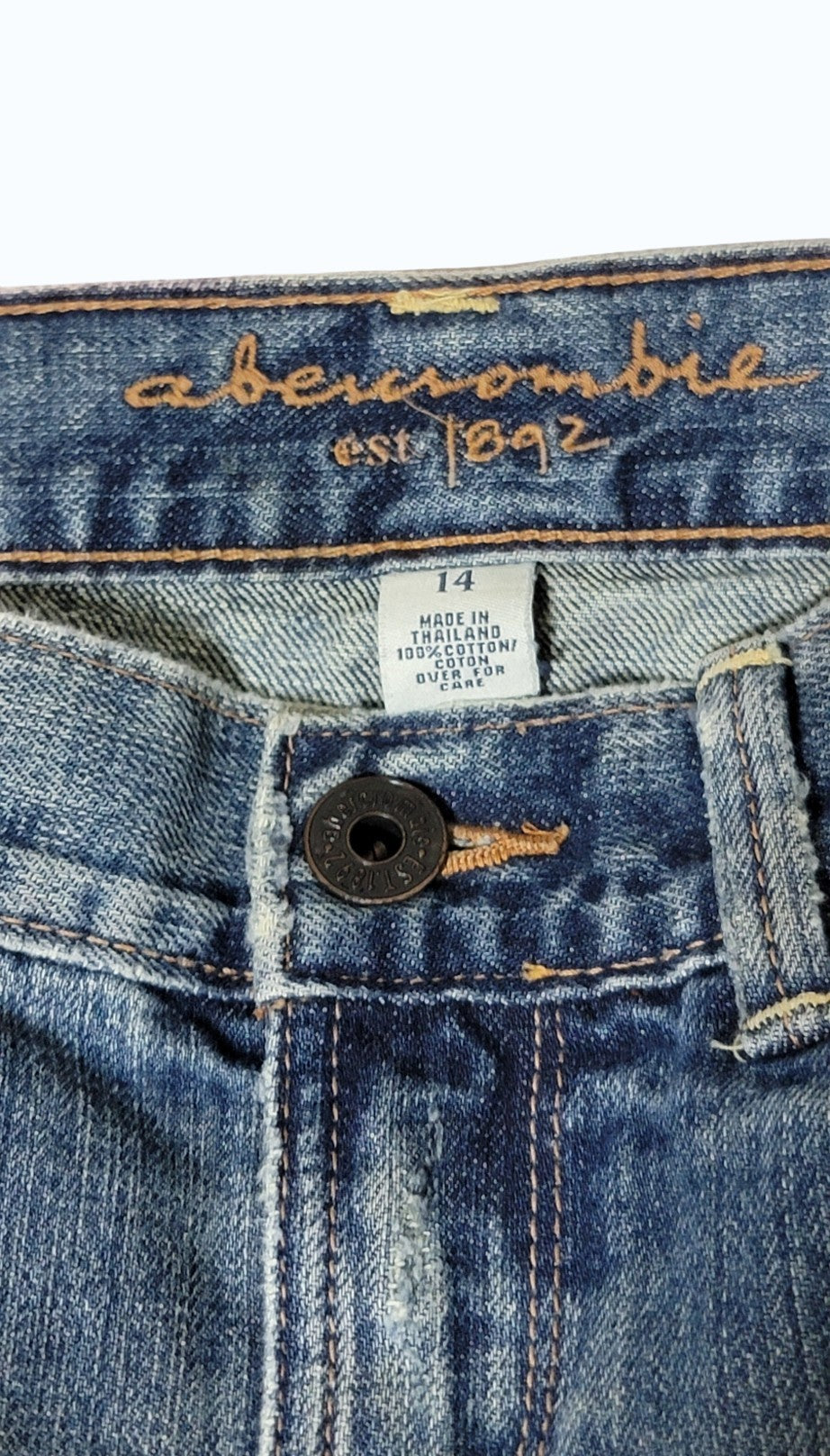 Abercrombie & Fitch Denim MiniSkirt Jrs Y2K Vintage super low rise
