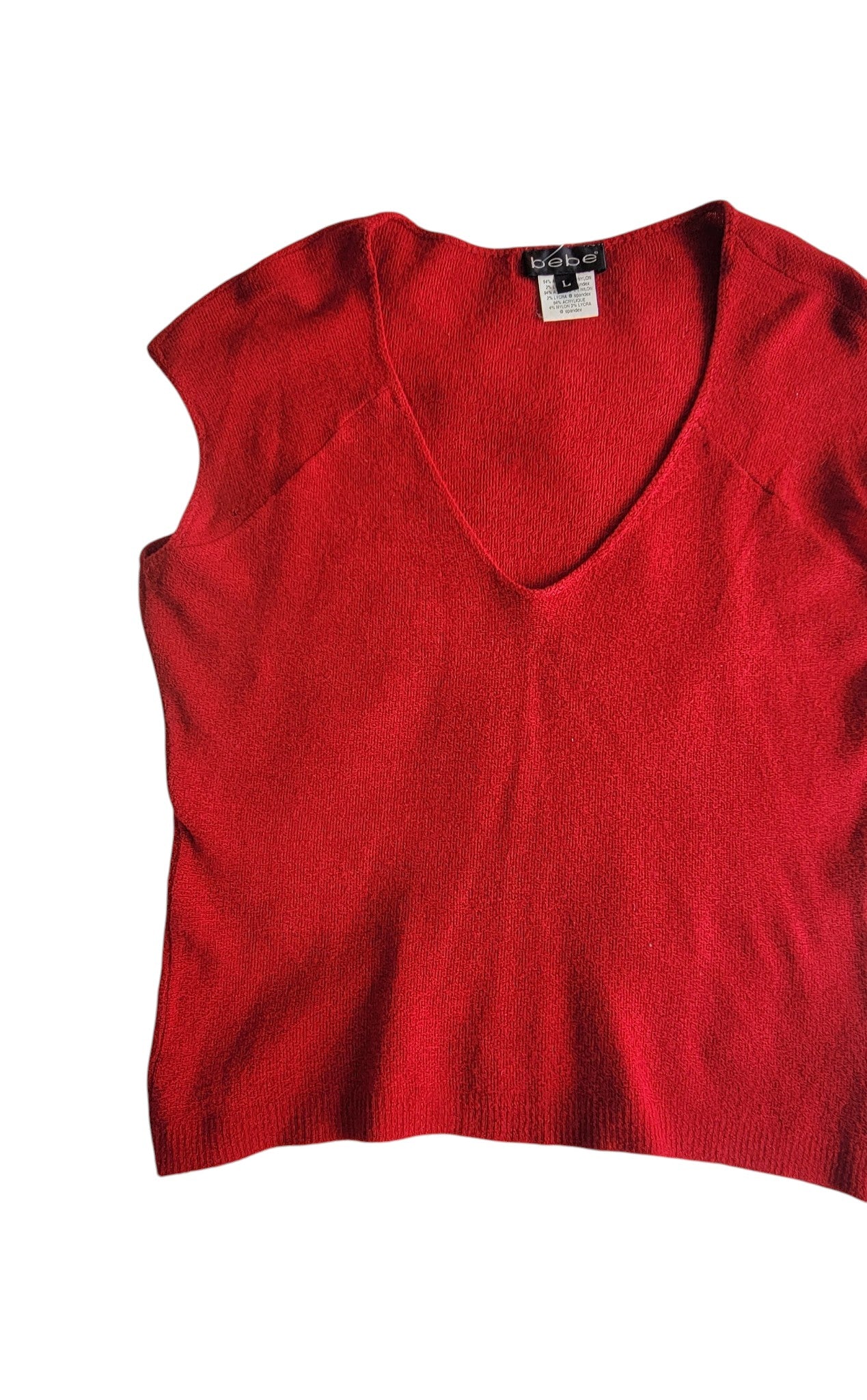 Top Bebe Stretch rojo corto Chaleco