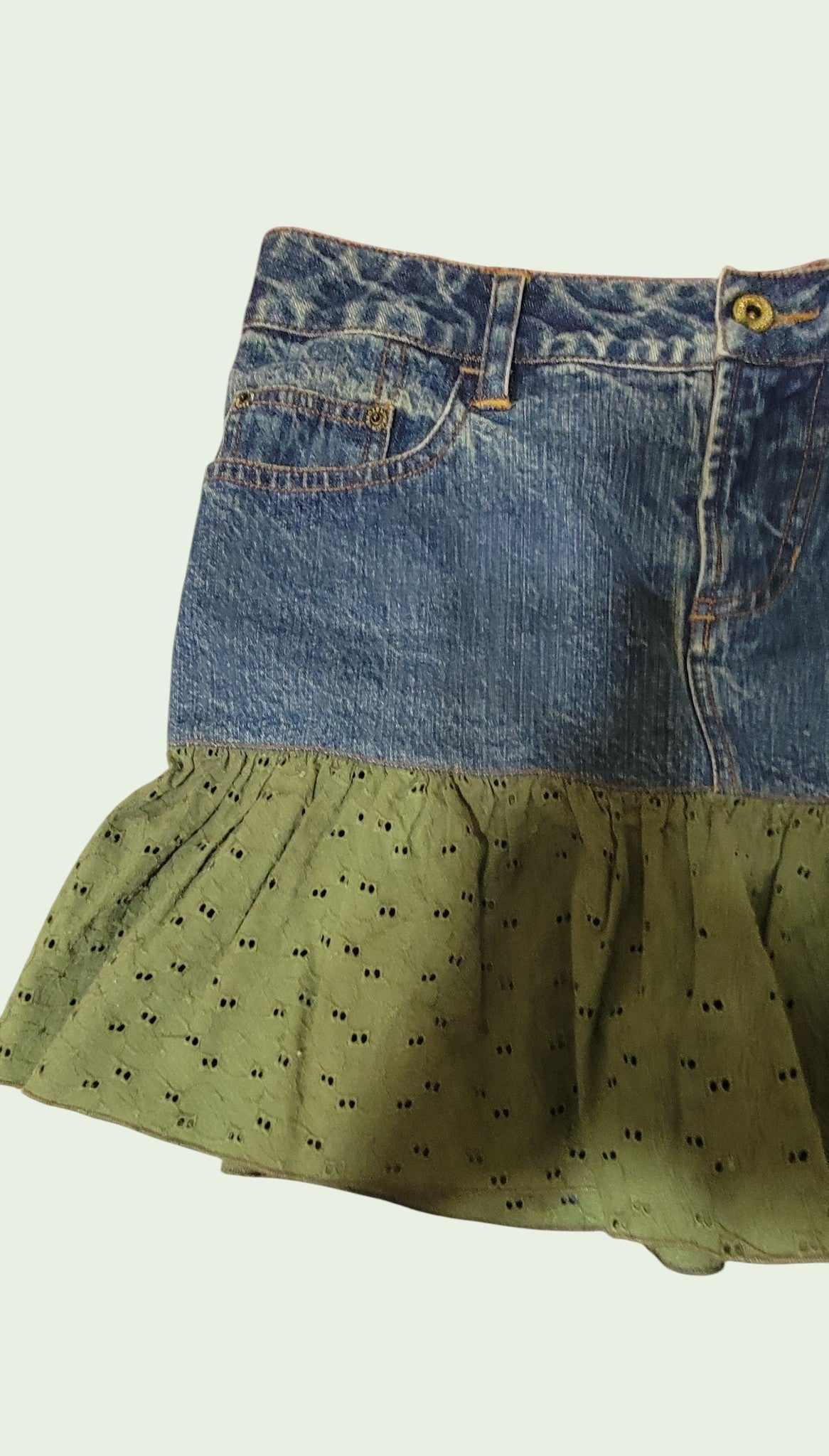 Volcom Vintage Fairy Grunge Denim falda Y2K