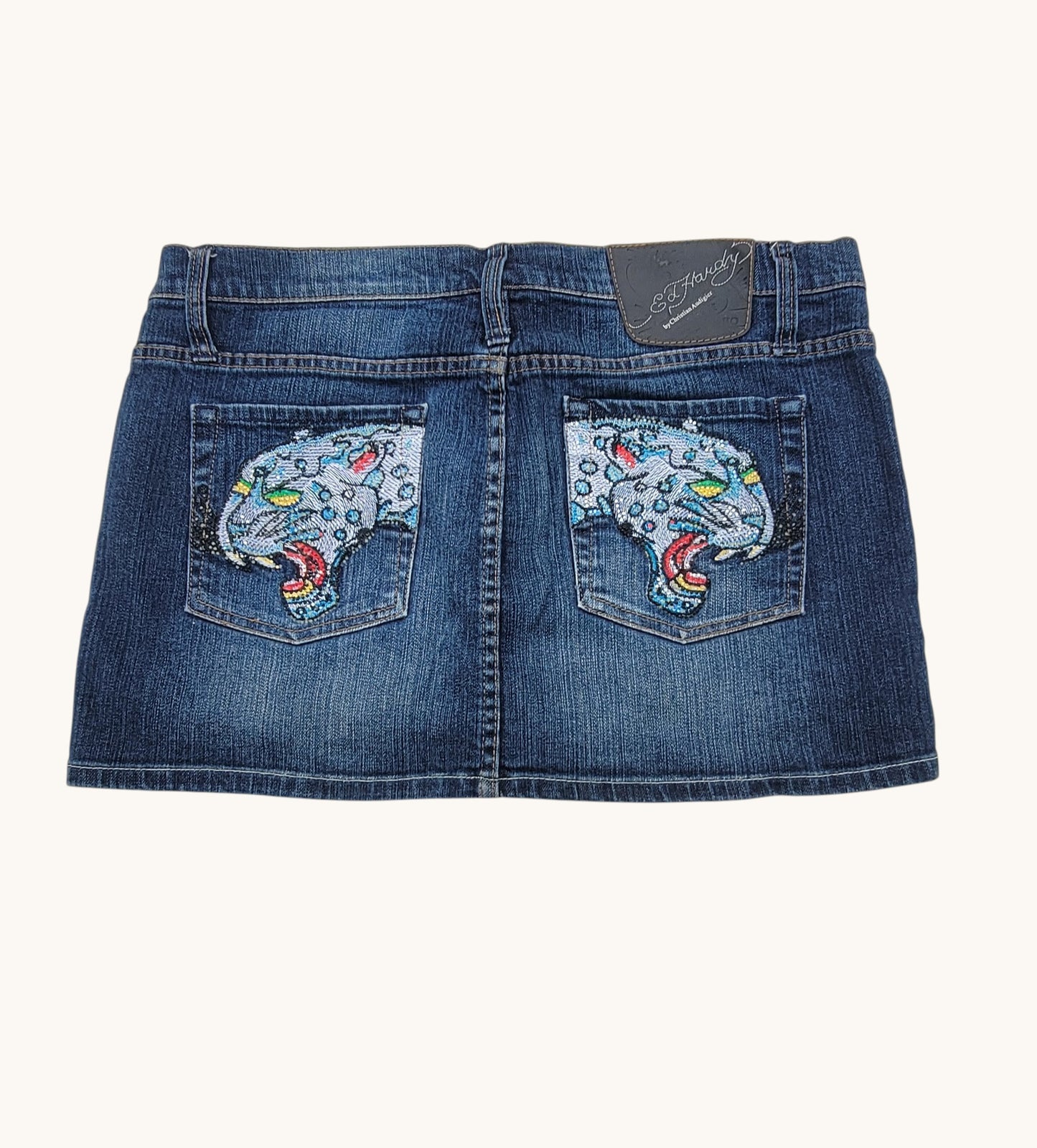 Mini Falda Bedazzeled Denim  Ed Hardy by Christian Audigier