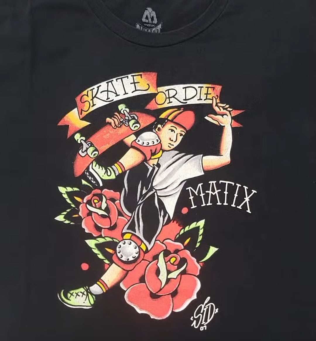 Skate or die Playera estilo Tattoo