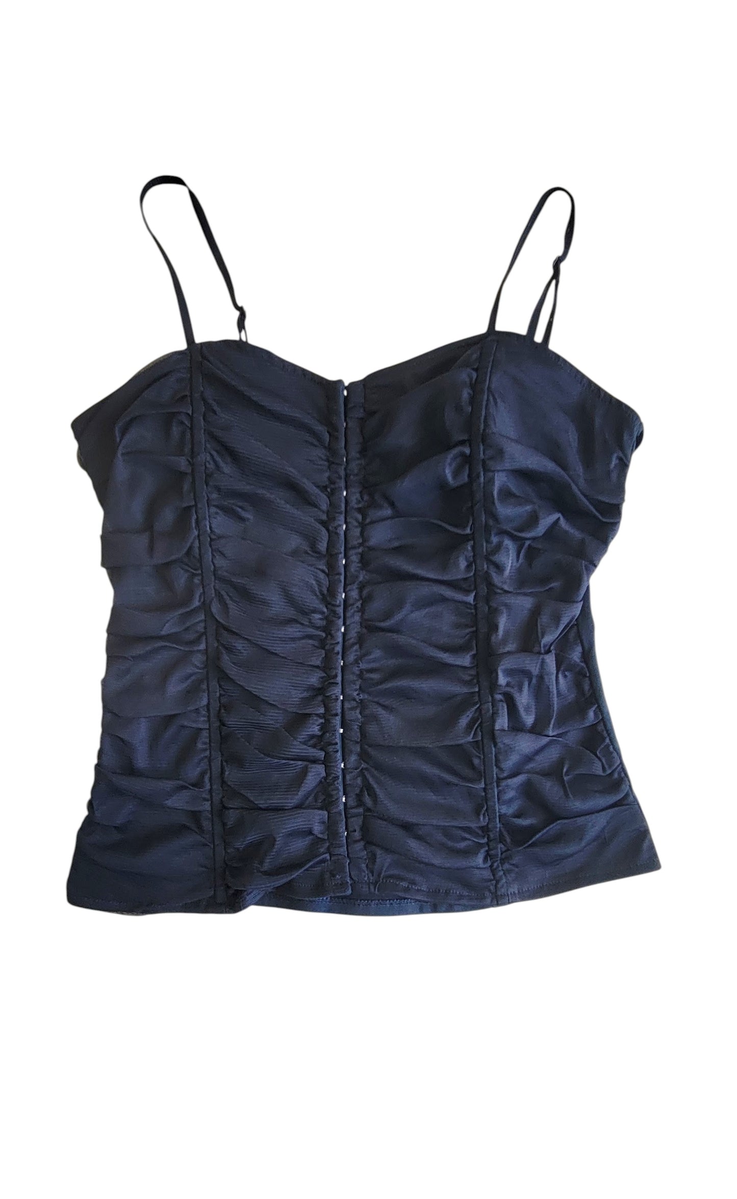 Top Tipo Corset Azul Media Noche vintage 90s