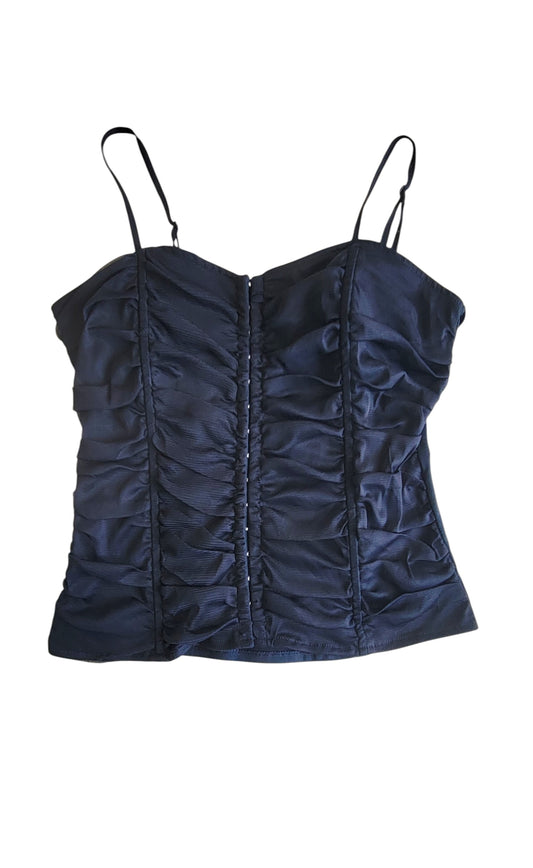 Top Tipo Corset Azul Media Noche vintage 90s