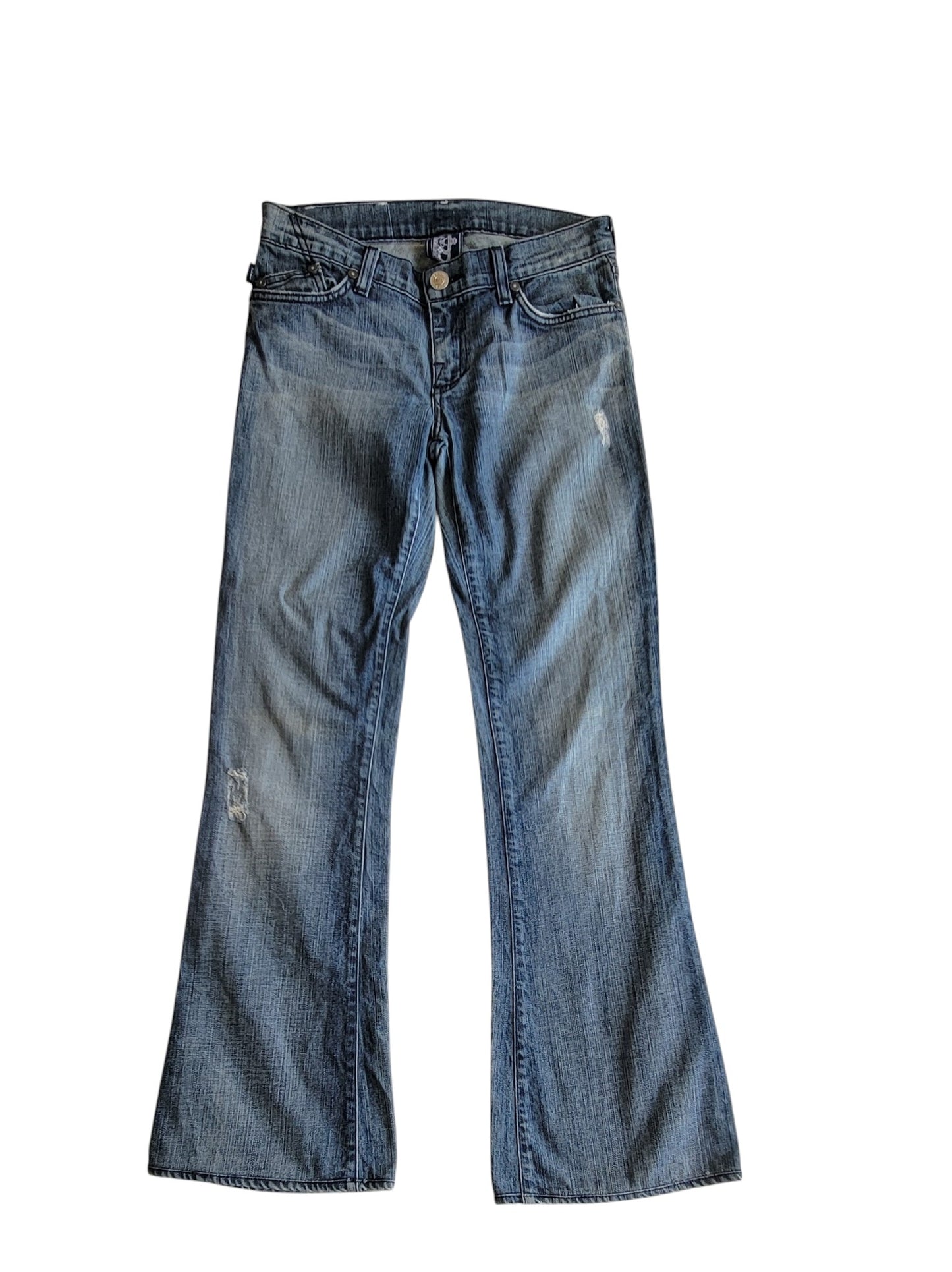 Victoria Beckham Jeans con Pedrería Swarovski Corona Y2K